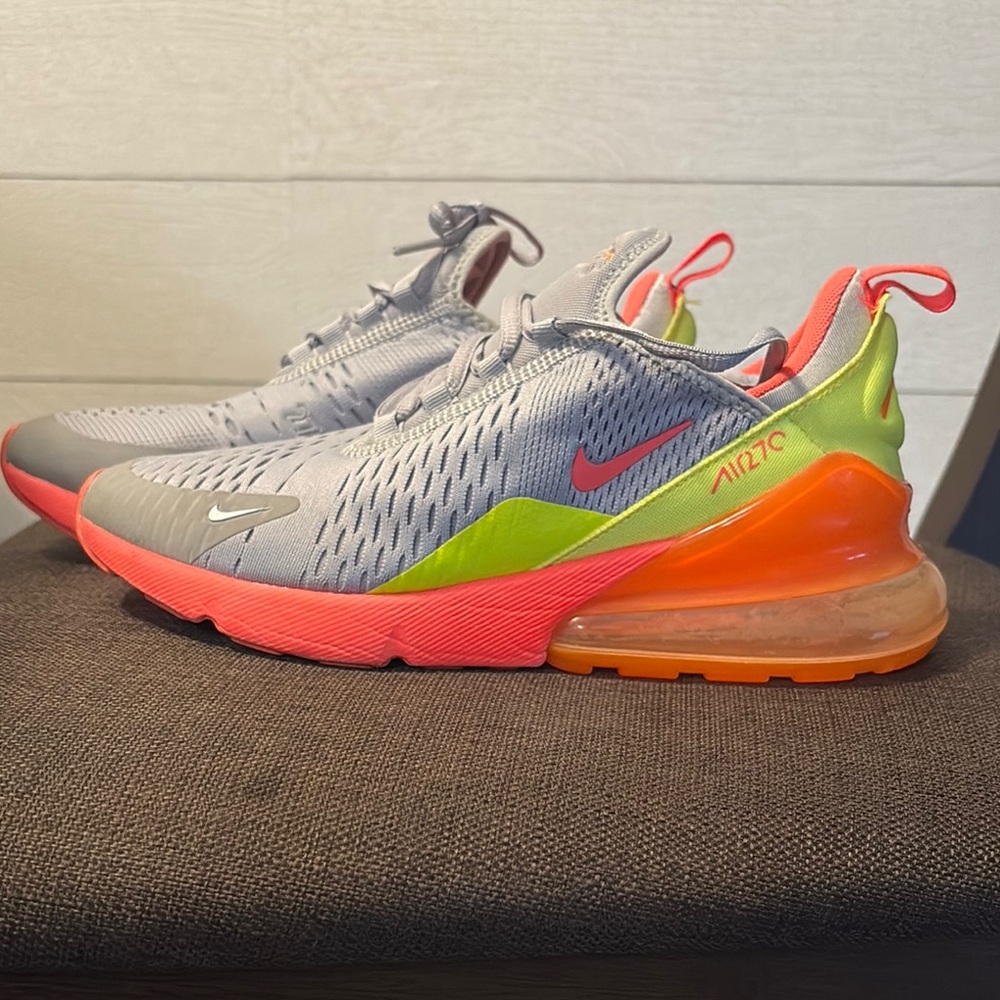 Nike Air Max 270 Gray with Neon Accents